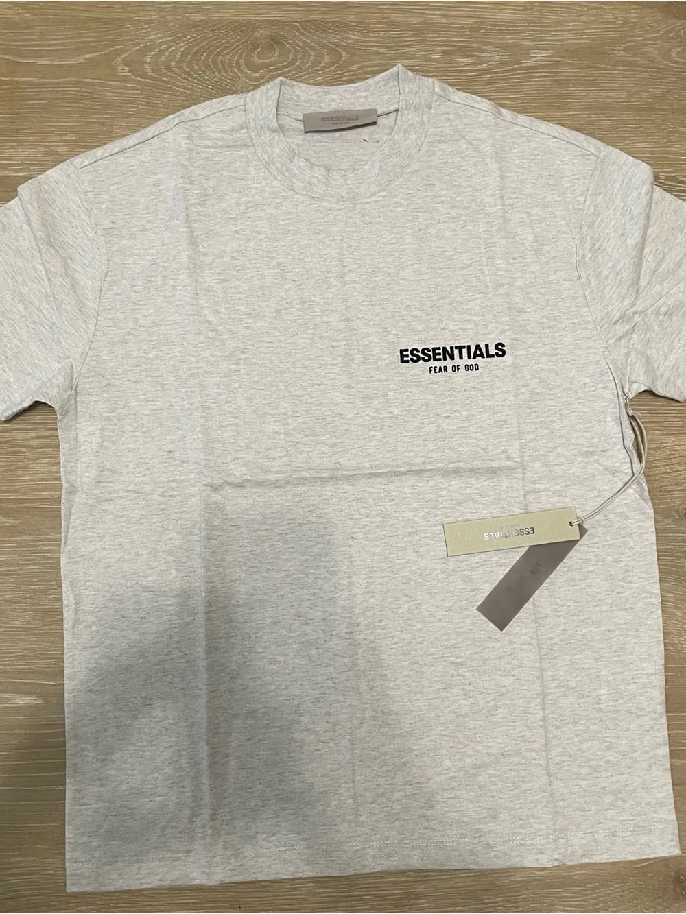 Essentials Light Oatmela Crew Tee with Shorts - Picture 5 of 9